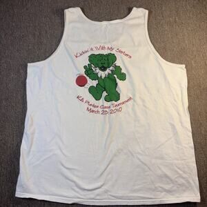 Kappa Delta 2010 Pledge Class Grateful Dead Bear Tank Top White XL